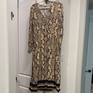 Snakeskin print dress